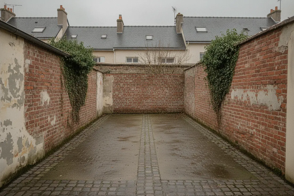 Jardin nettoyé après évacuation de végétaux